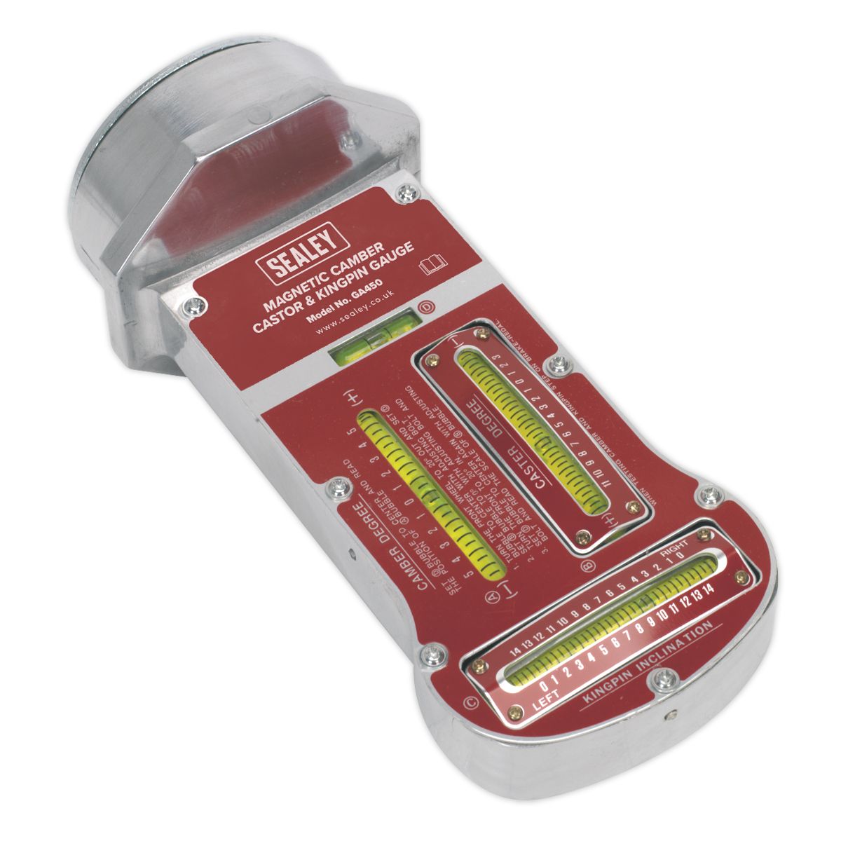 Sealey Magnetic Camber Castor & Kingpin Gauge - Image 1