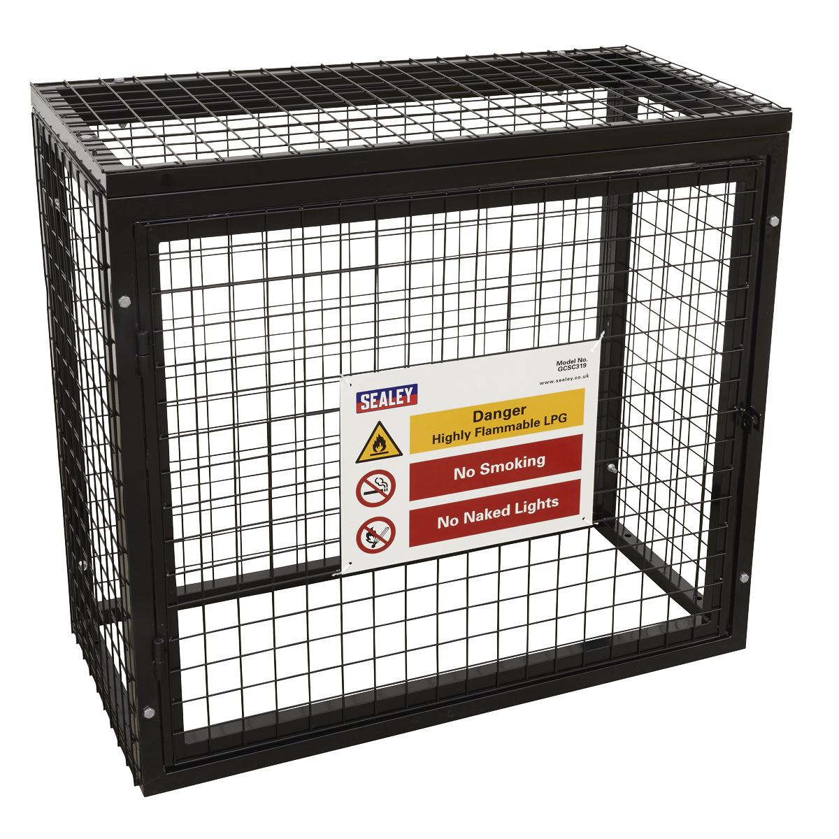 Sealey Gas Cylinder Safety Cage - 3 x 19kg - Image 1