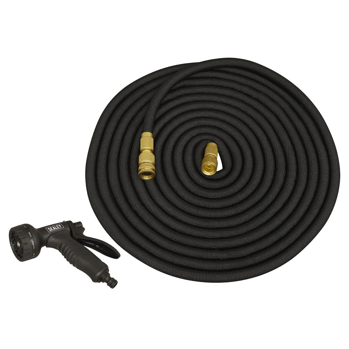 Sealey √ò17mm Expandable Garden Hose Black 30m Premium - Image 1