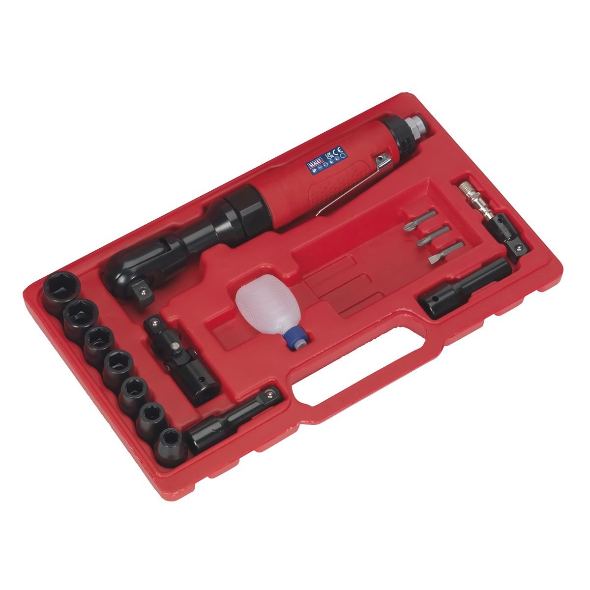 Sealey Generation Air Ratchet Wrench Kit 1/2"Sq Drive - Image 9