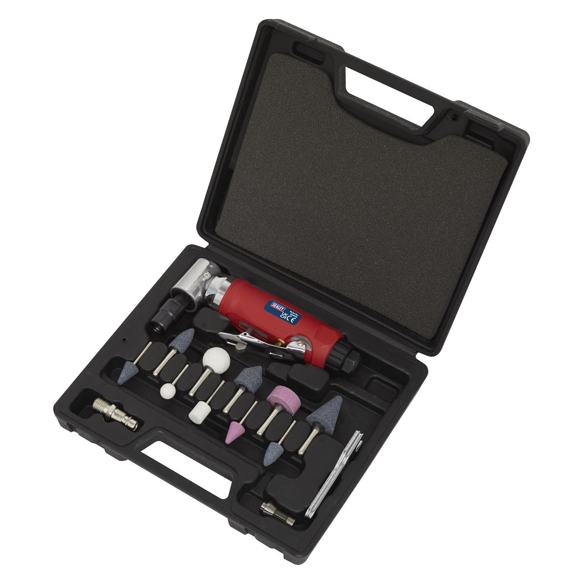 Sealey Generation 90° Angle Air Die Grinder Kit 15pc - Image 6