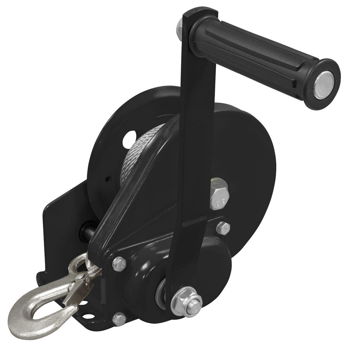 Sealey Geared Hand Winch with Brake & Cable 540kg Capacity - Image 1