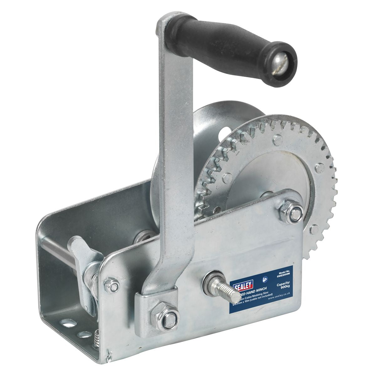 Sealey Geared Hand Winch 900kg Capacity - Image 1