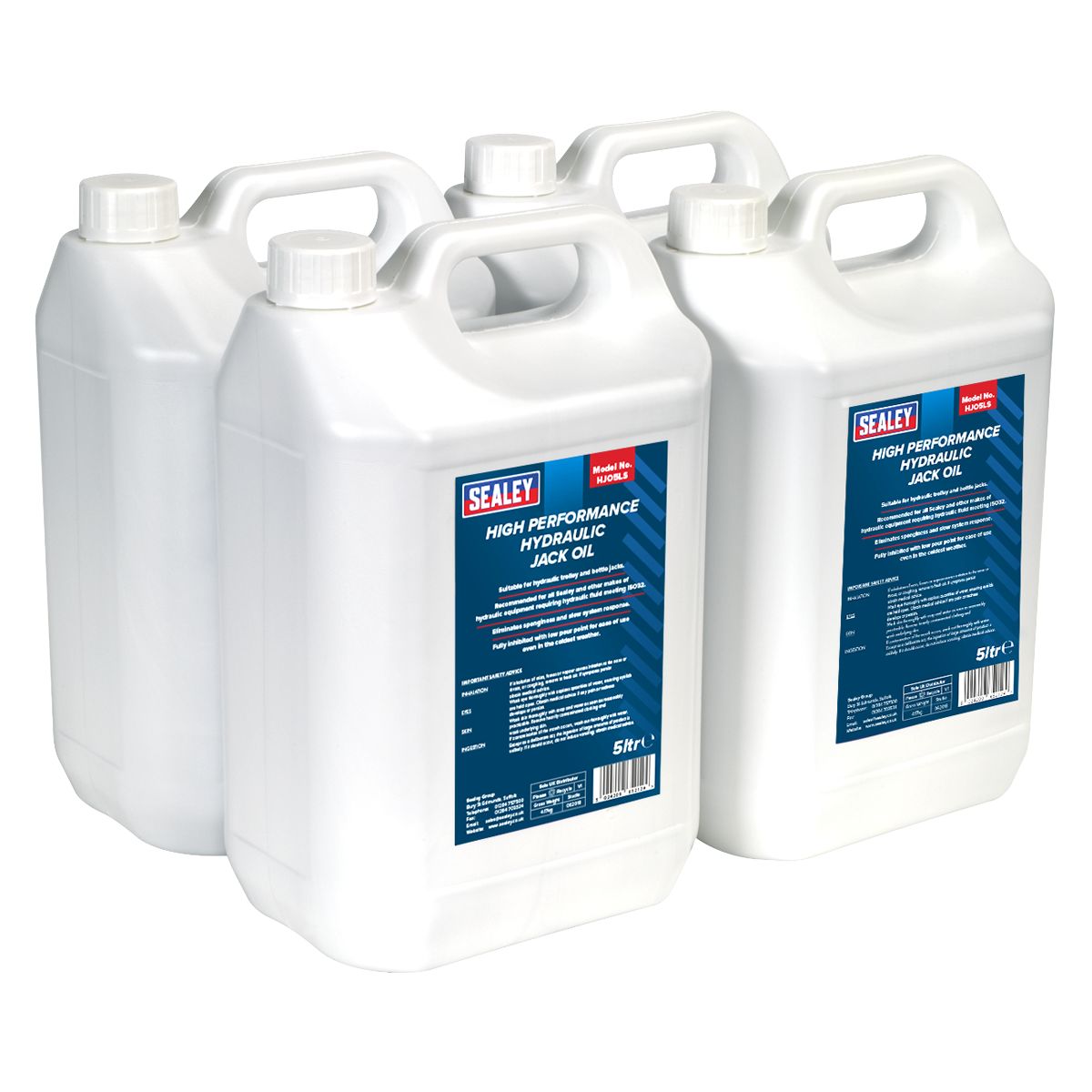 Sealey Hydraulic Jack Oil 5L - Pack of 4 - Image 1
