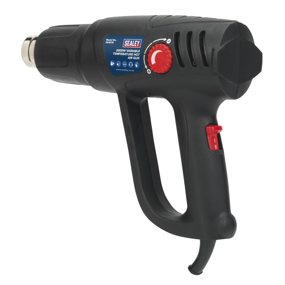 Sealey 2000W Variable Temperature Heat Gun Kit 50-450°C/90-600°C - Image 8