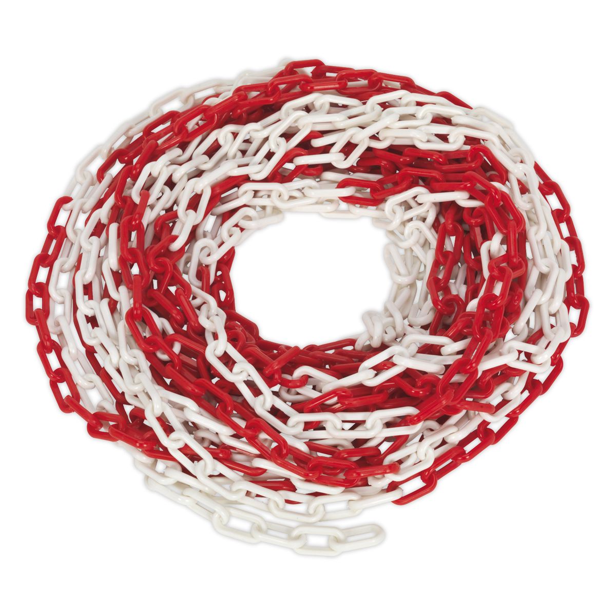 Sealey Safety Chain 25m x 6mm - Red/White - Image 1