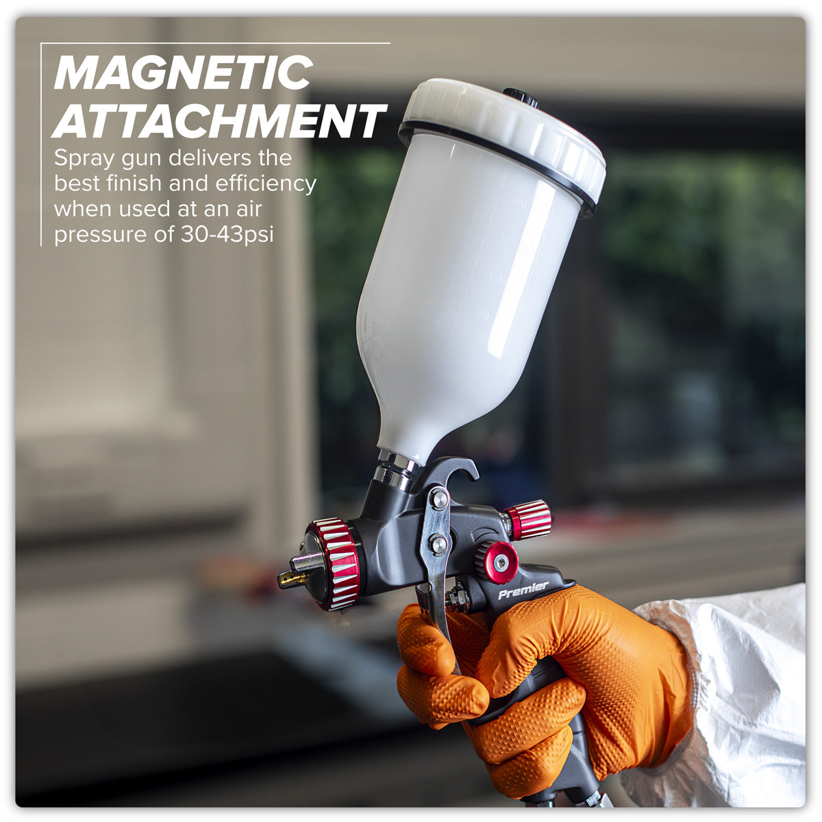Premier Professional HVLP Gravity Feed Spray Gun 1.3mm Set-Up HVLP01