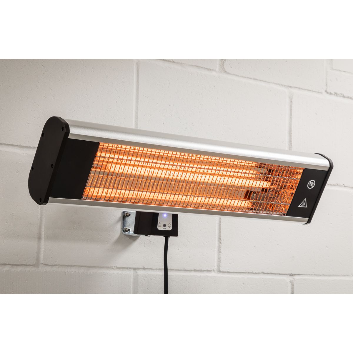 Sealey High Efficiency Carbon Fibre Wall Mounting Infrared Heater 1800W/230V - Image 6