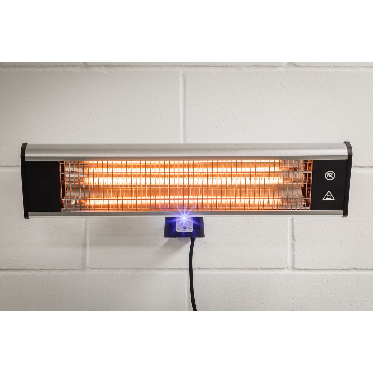 Sealey High Efficiency Carbon Fibre Wall Mounting Infrared Heater 1800W/230V - Image 8