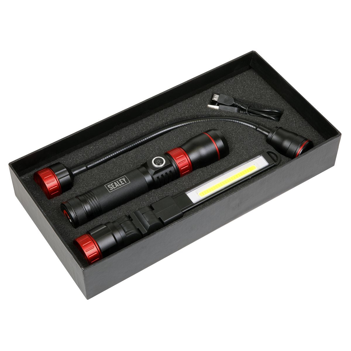 Sealey Rechargeable Inspection Light Interchangeable 3-in-1 COB LED - Image 1