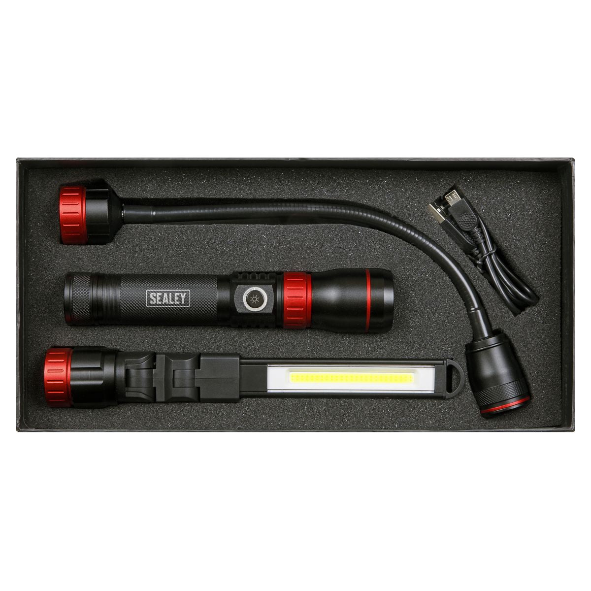 Sealey Rechargeable Inspection Light Interchangeable 3-in-1 COB LED - Image 4