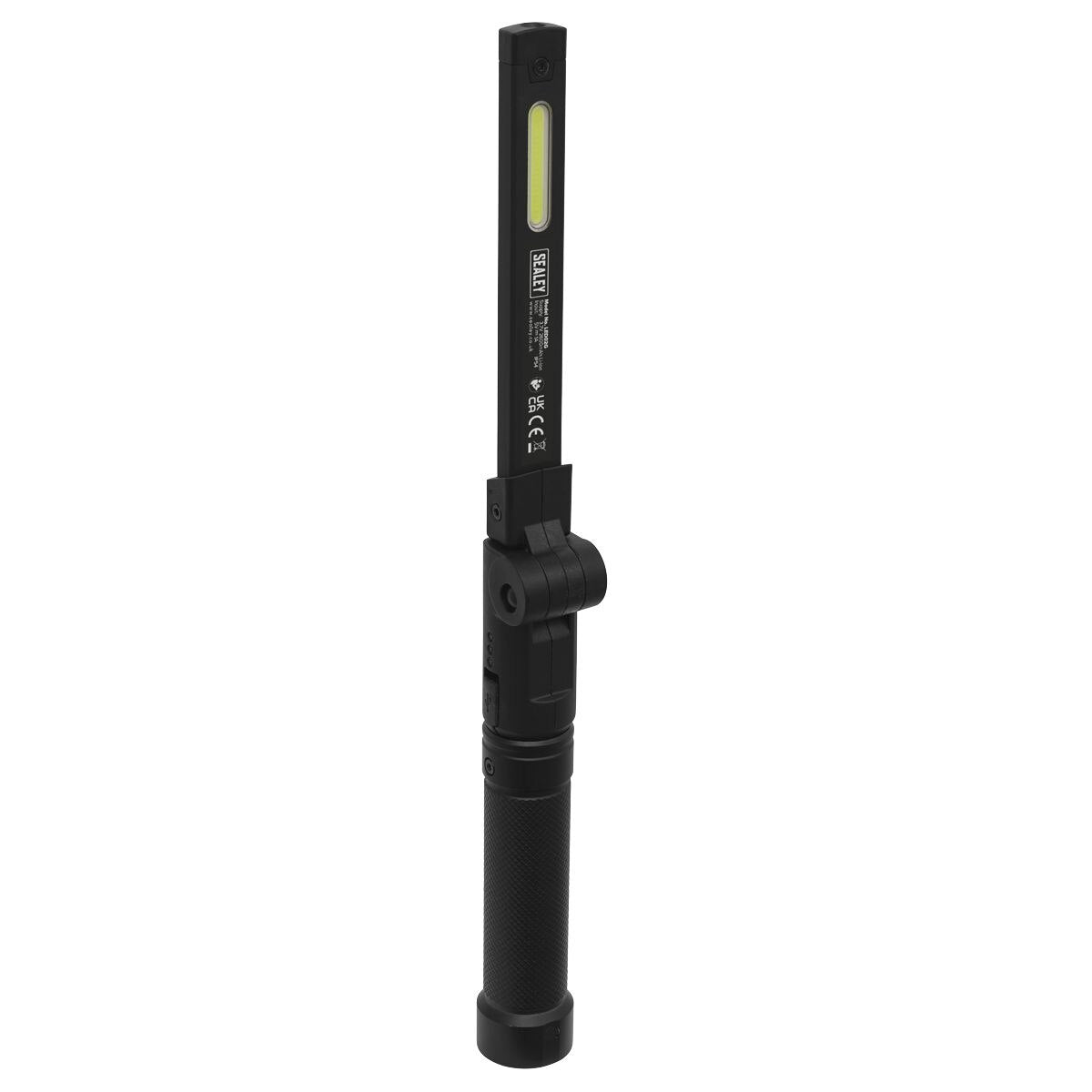 Sealey Rechargeable Aluminium Folding Pocket Light 2 COB & 1 SMD LED - Image 10