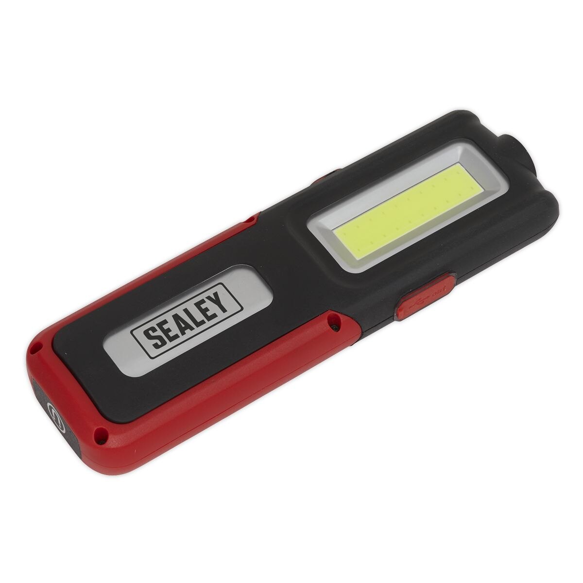 Sealey Rechargeable Inspection Light with Power Bank 5W COB & 3W SMD LED - Red - Image 1