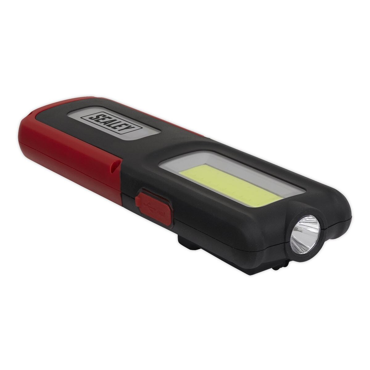 Sealey Rechargeable Inspection Light with Power Bank 5W COB & 3W SMD LED - Red - Image 4