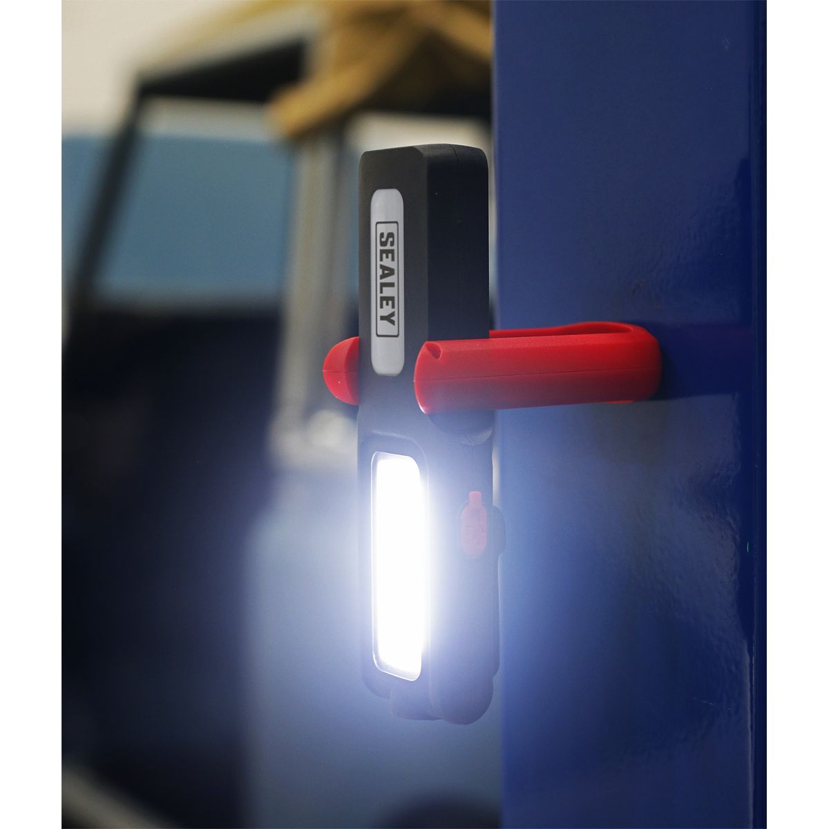 Sealey Rechargeable Inspection Light with Power Bank 5W COB & 3W SMD LED - Red - Image 10