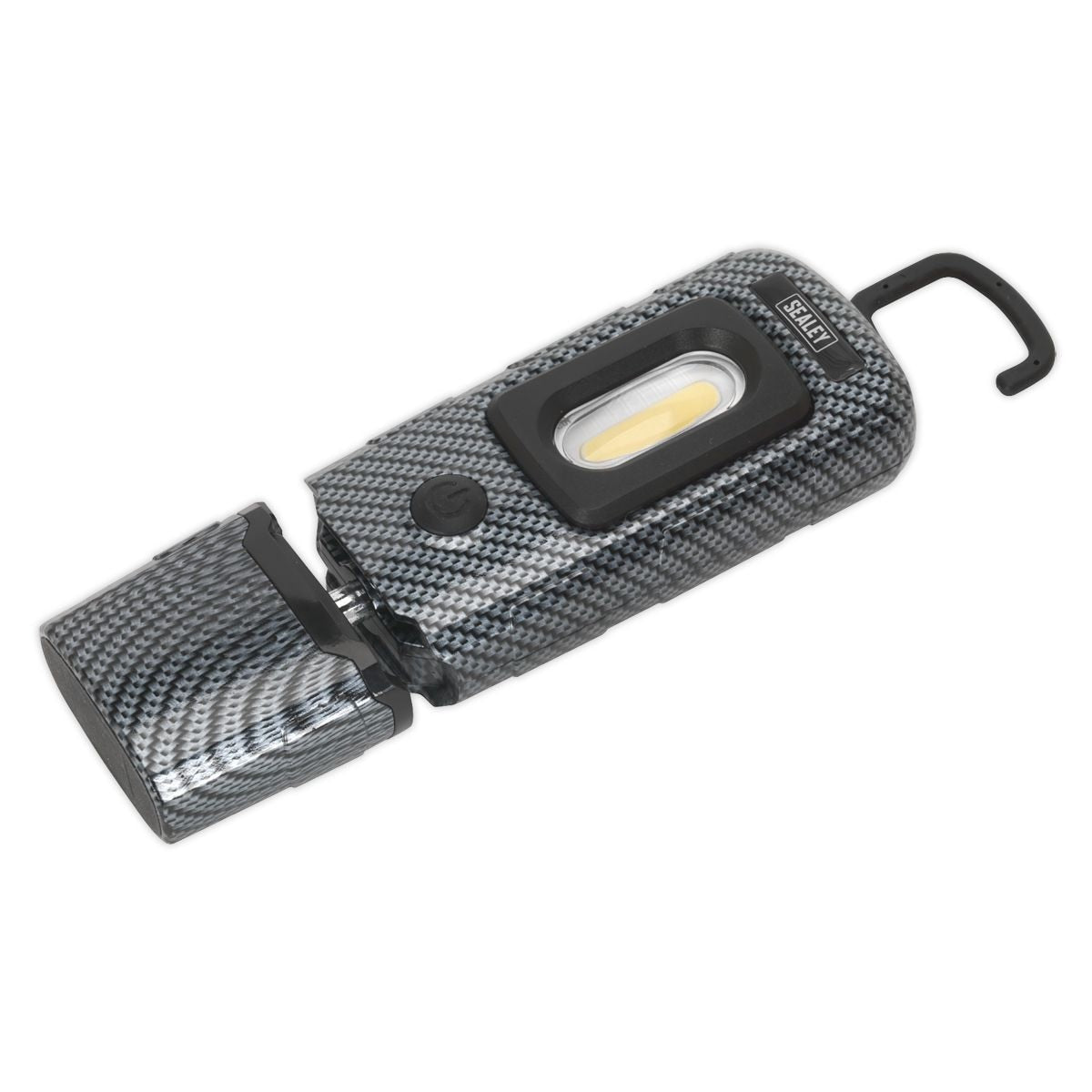 Sealey Rechargeable 360° Inspection Light 3W COB & 1W SMD LED - Carbon Fibre Effect - Image 1