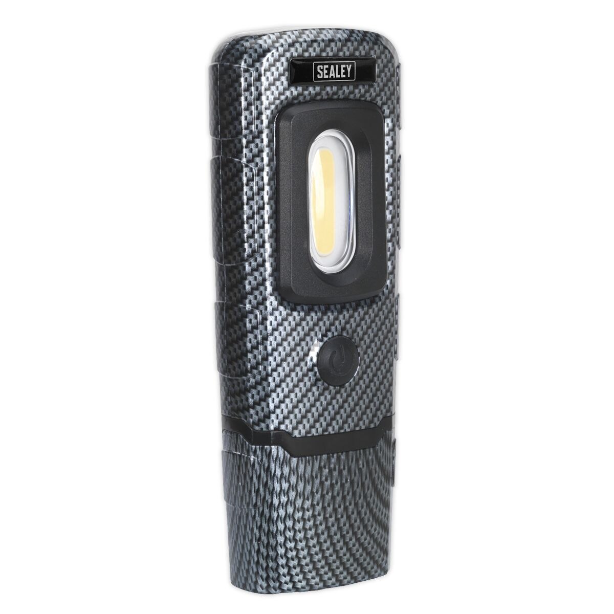 Sealey Rechargeable 360° Inspection Light 3W COB & 1W SMD LED - Carbon Fibre Effect - Image 2