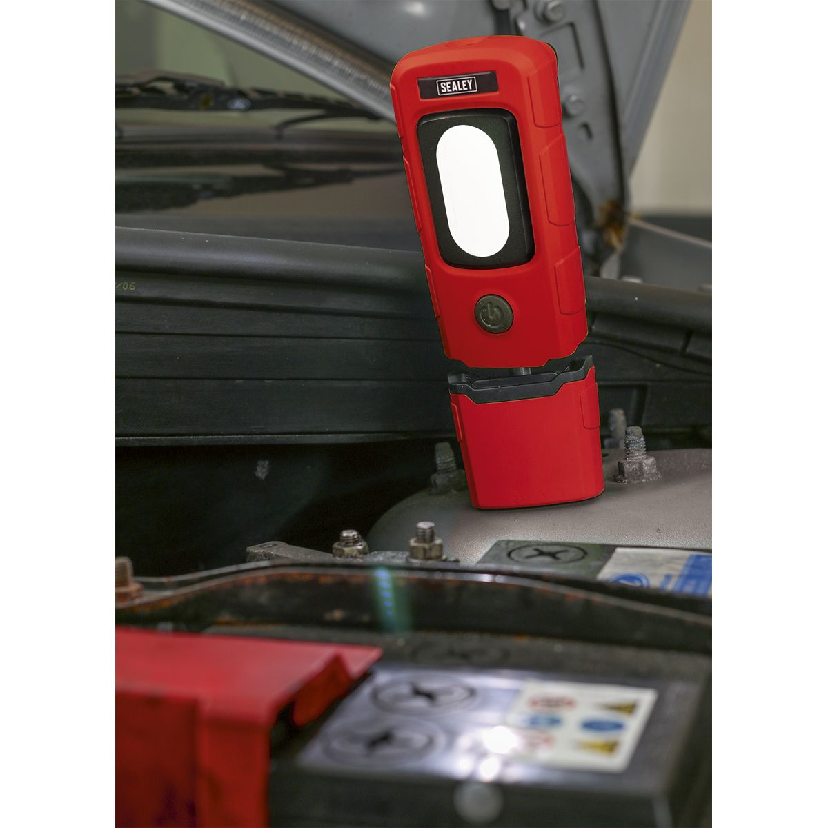Sealey Rechargeable 360° Inspection Light 3W COB & 1W SMD LED - Red - Image 10