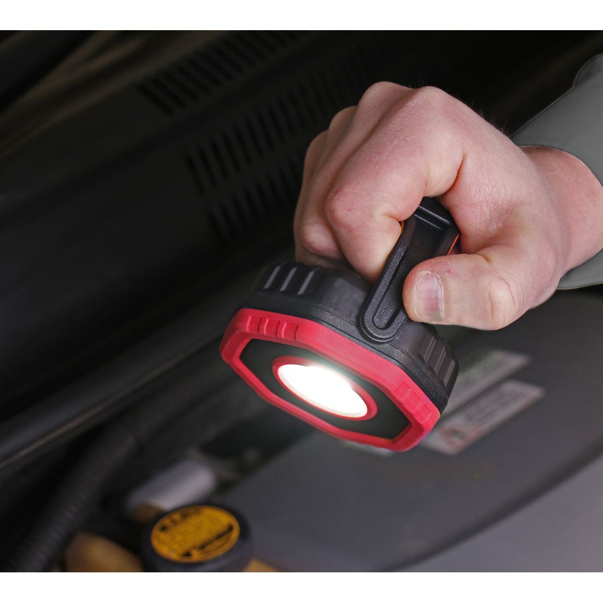 Sealey Rechargeable 360° Pocket Floodlight with Magnet 7W COB LED - Red - Image 5