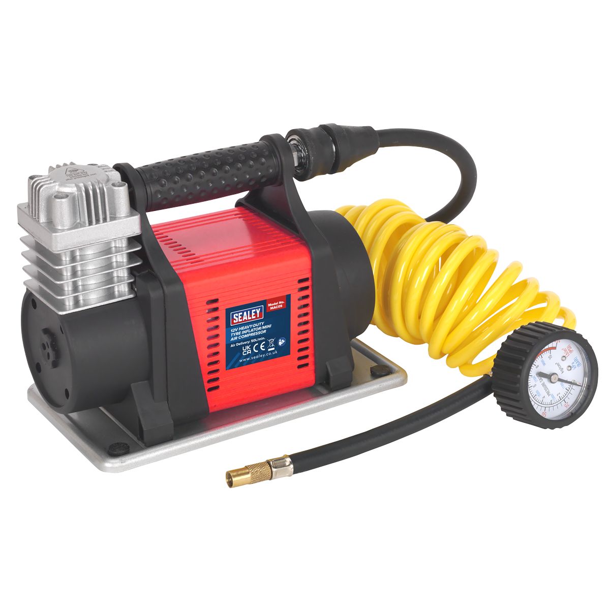 Sealey Heavy-Duty Tyre Inflator/Mini Air Compressor 12V - Image 1