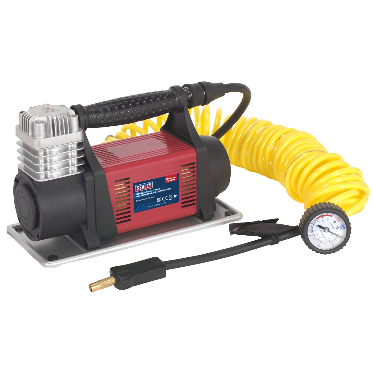 Sealey Heavy-Duty Tyre Inflator/Mini Air Compressor 12V - Image 1