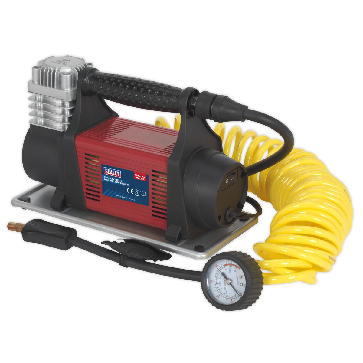 Sealey Heavy-Duty Tyre Inflator/Mini Air Compressor 12V - Image 3