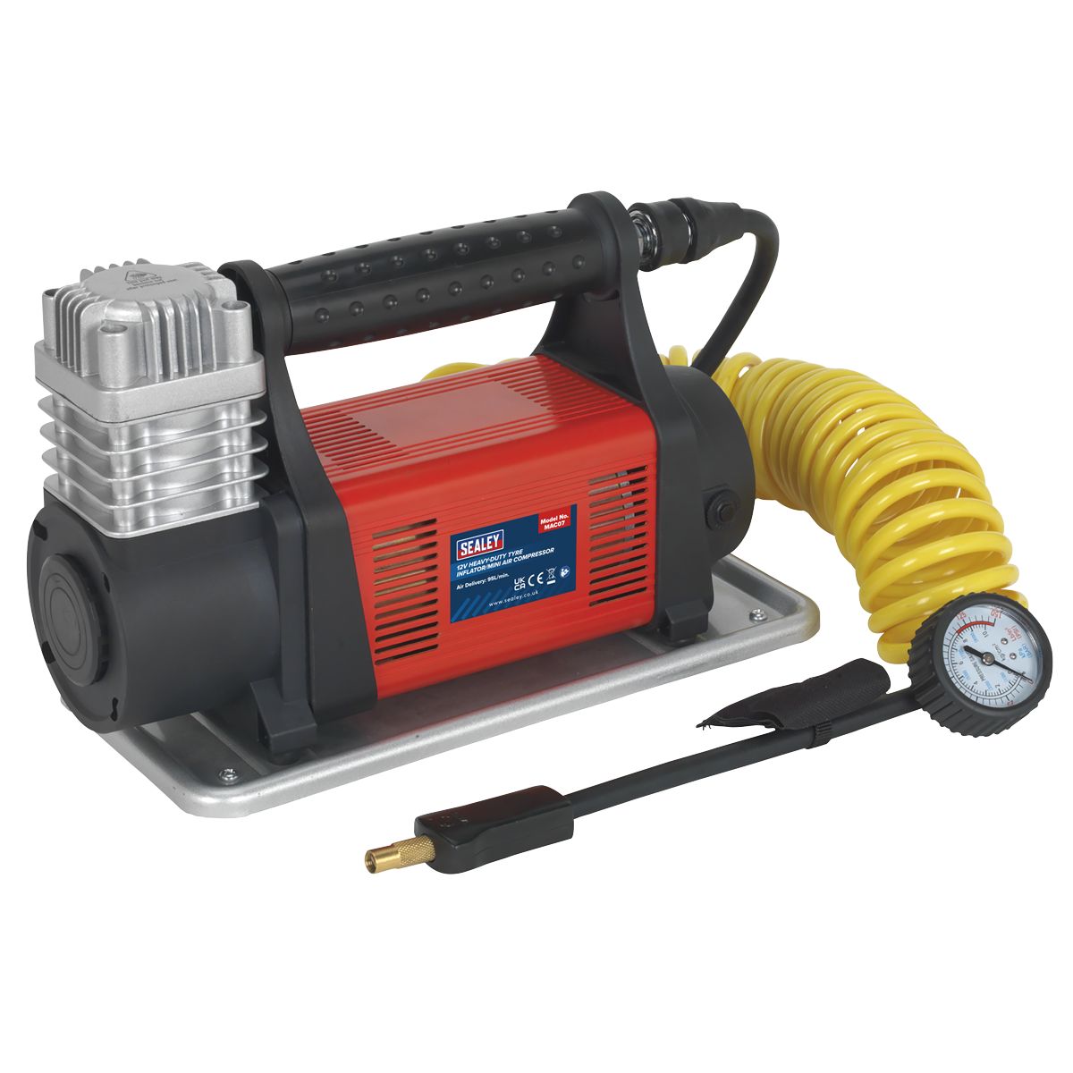 Sealey Heavy-Duty Tyre Inflator/Mini Air Compressor 12V - Image 1