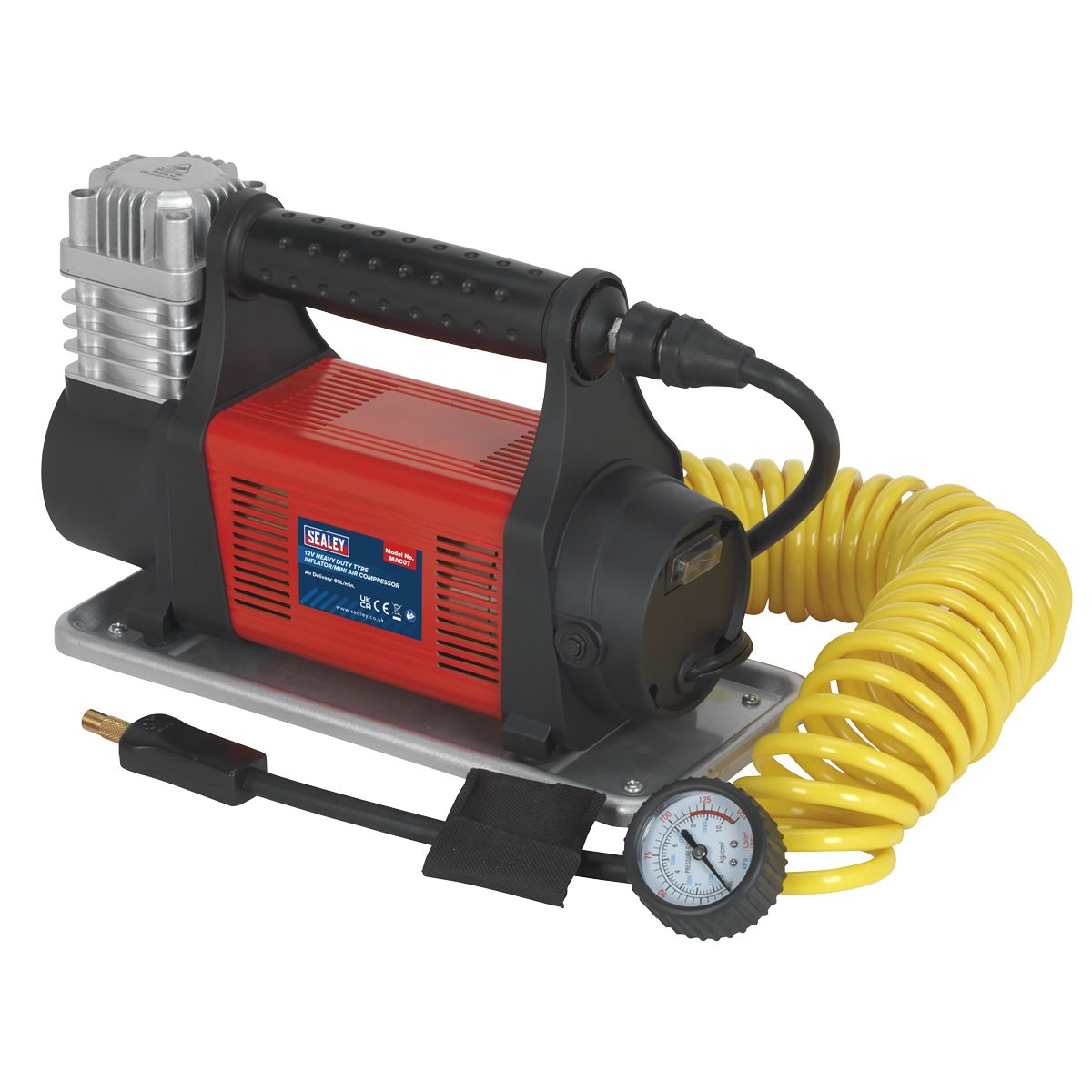 Sealey Heavy-Duty Tyre Inflator/Mini Air Compressor 12V - Image 6