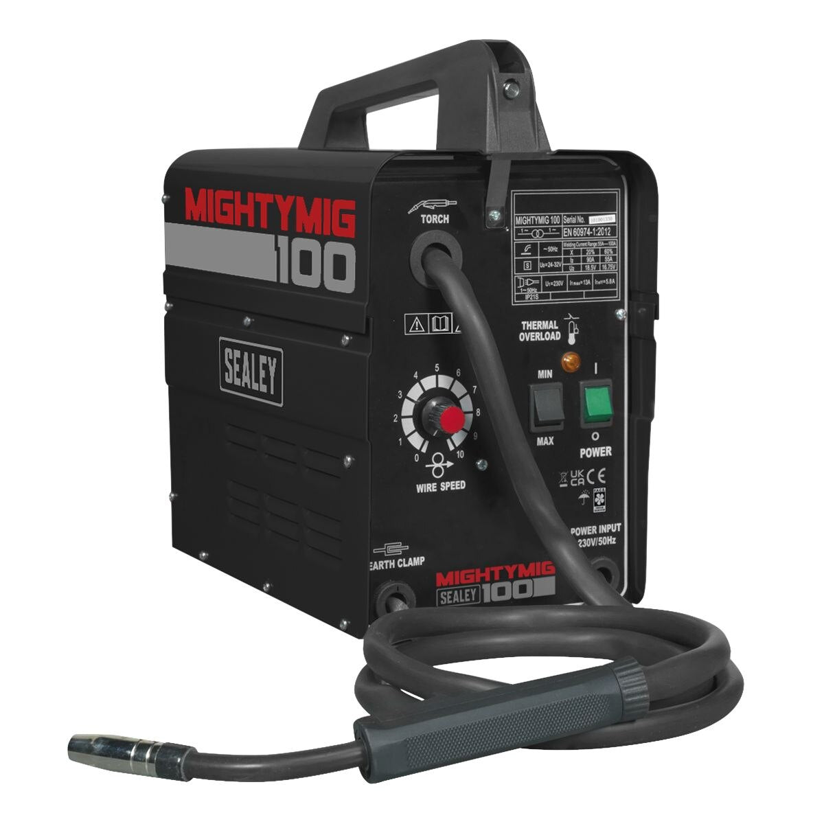 Sealey Gasless MIG Welder 100A 230V - Image 5