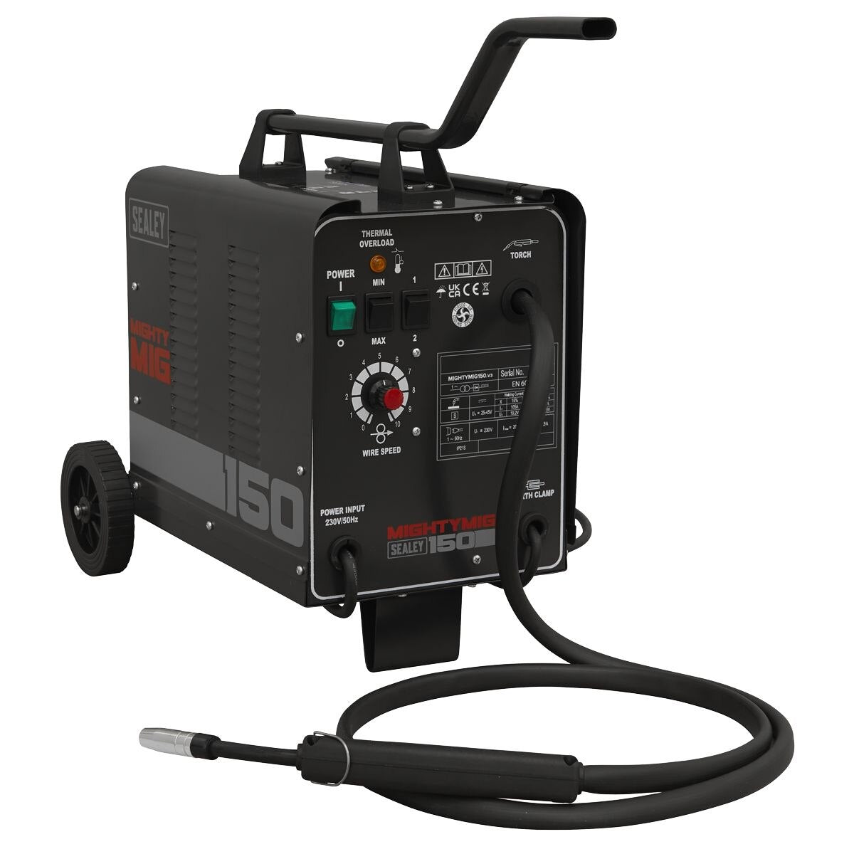 Sealey Professional Gas/Gasless MIG Welder 150A 230V - Image 3