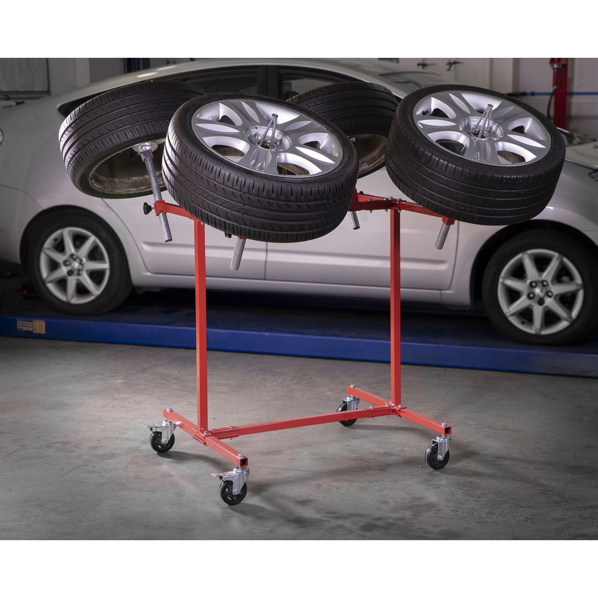 Sealey Alloy Wheel Painting/Repair Stand 4 Wheel Capacity - Image 5