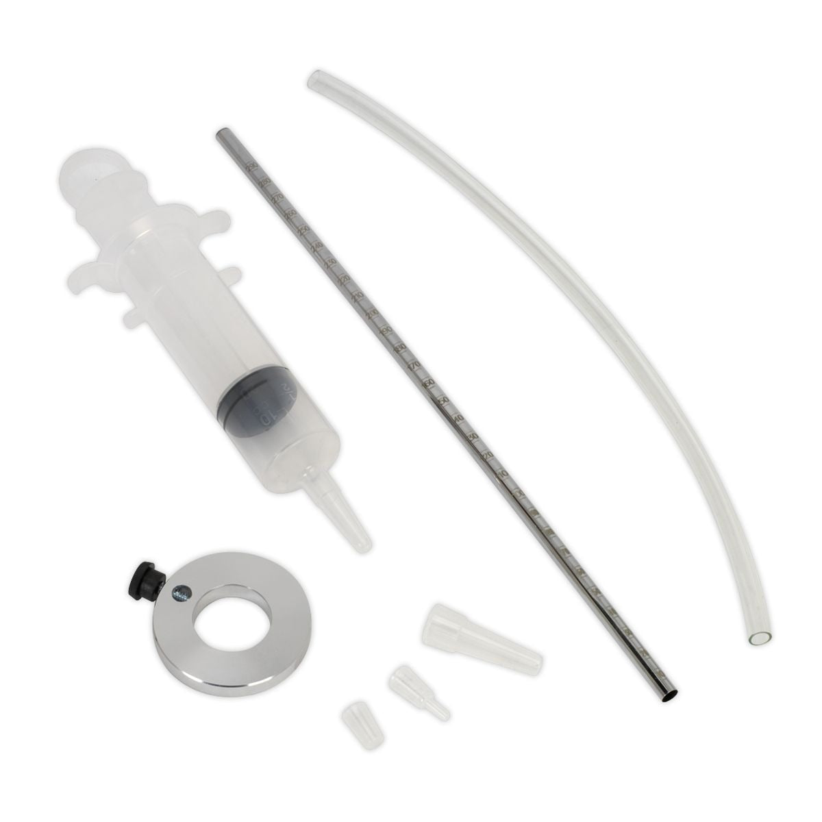 Sealey Motorcycle Fork Oil Level Gauge with Top-Up Syringe - Image 1