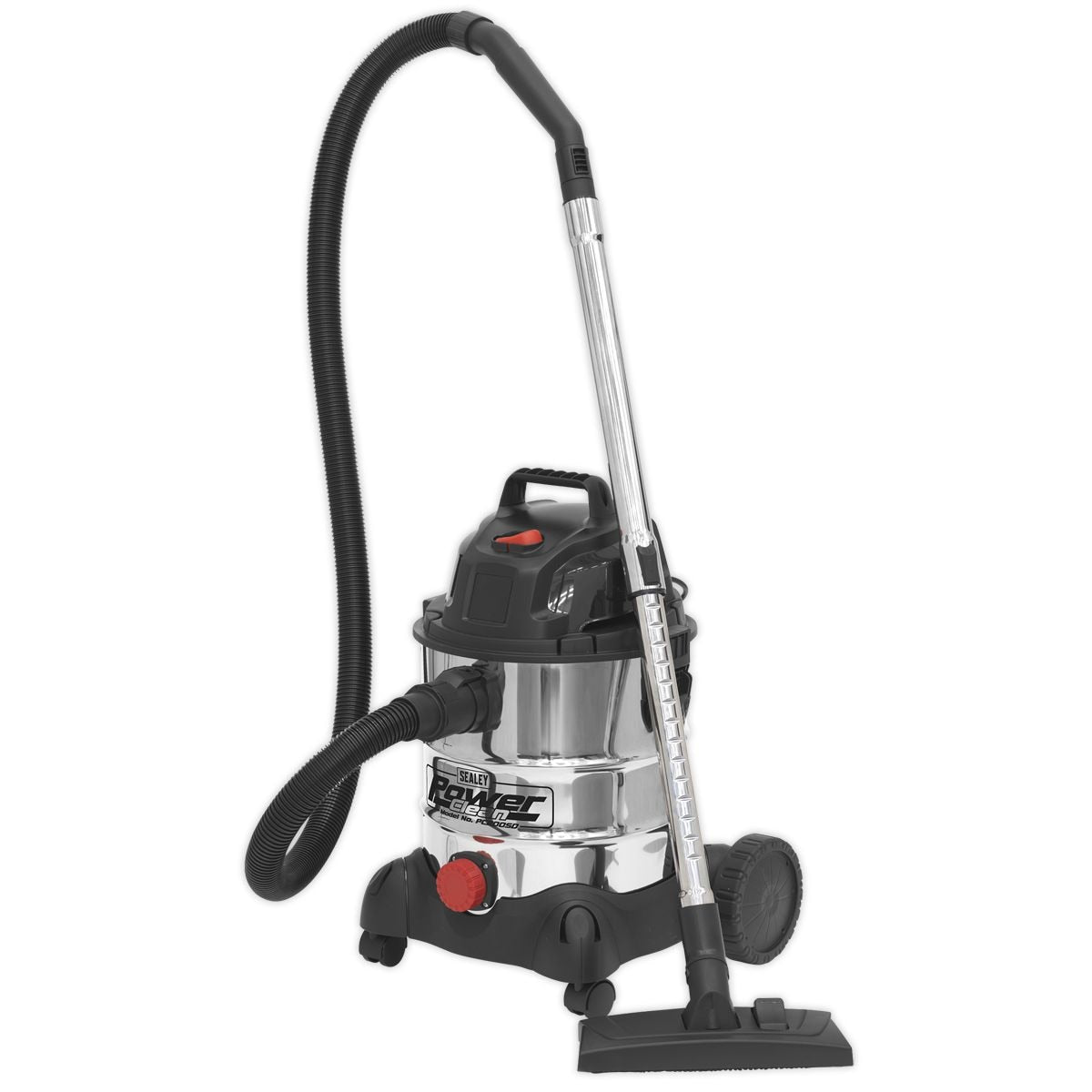 Sealey Industrial Vacuum Cleaner Wet & Dry Stainless Drum 20L 1250W/230V - Image 5