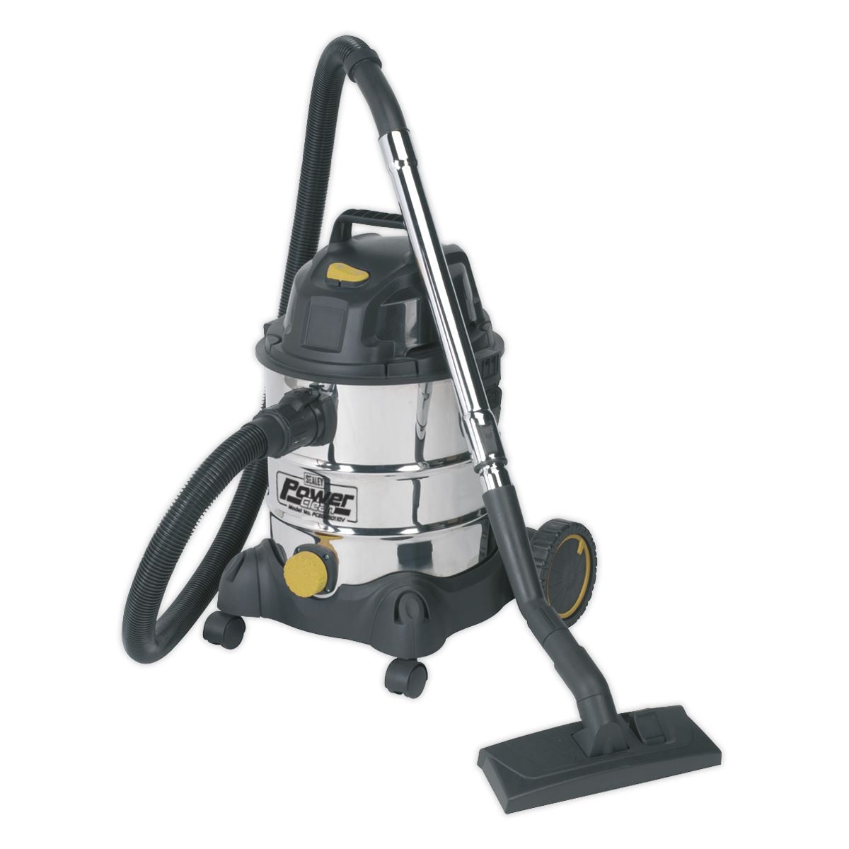 Sealey Industrial Vacuum Cleaner Wet & Dry Stainless Drum 20L 1250W/110V - Image 3