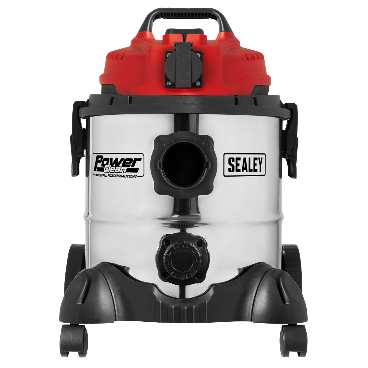 Sealey 20L Industrial Vacuum Cleaner Wet & Dry with Stainless Drum & Auto Start 1400W/230V PC200SDAUTO