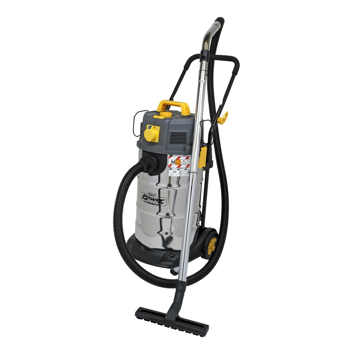 Sealey M Class Dust-Free Vacuum Cleaner Wet & Dry Stainless Steel Drum 38L 1100W/110V - Image 5