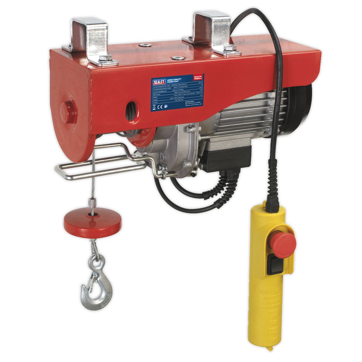 Sealey Power Hoist 230V/1ph 400kg Capacity - Image 1