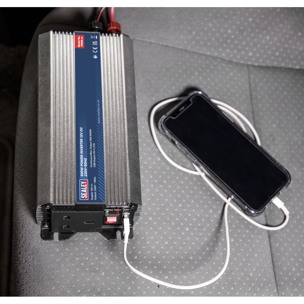 Sealey Modified Sine Wave Power Inverter 500W 12V - Image 3