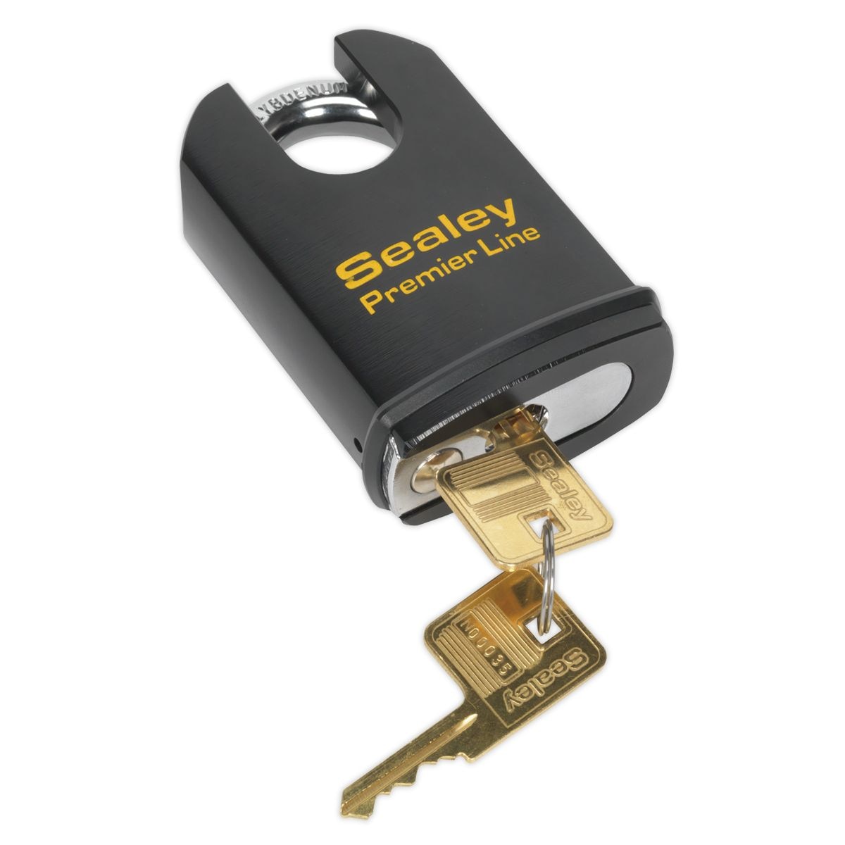 Sealey Premier Steel Body Padlock Shrouded Shackle 61mm - Image 1