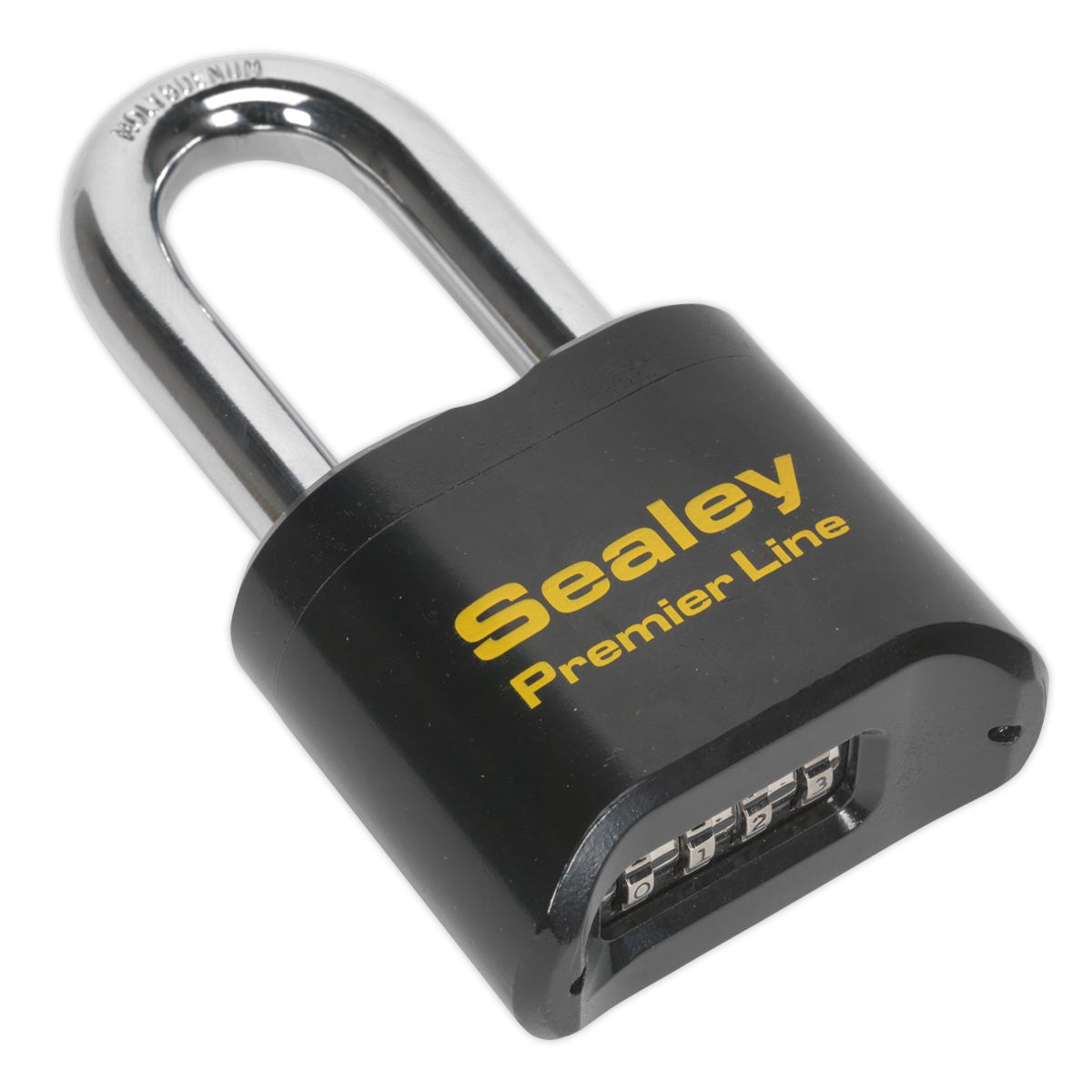 Sealey Premier Steel Body Combination Padlock Long Shackle 62mm - Image 1