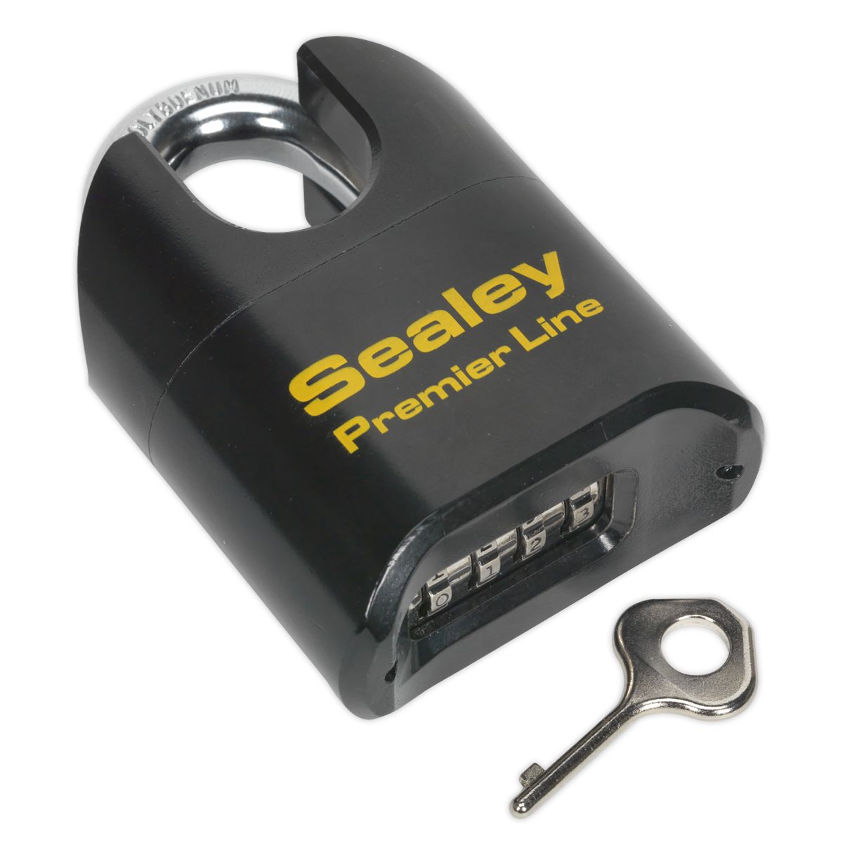 Sealey Premier Steel Body Combination Padlock Shrouded Shackle 62mm - Image 5