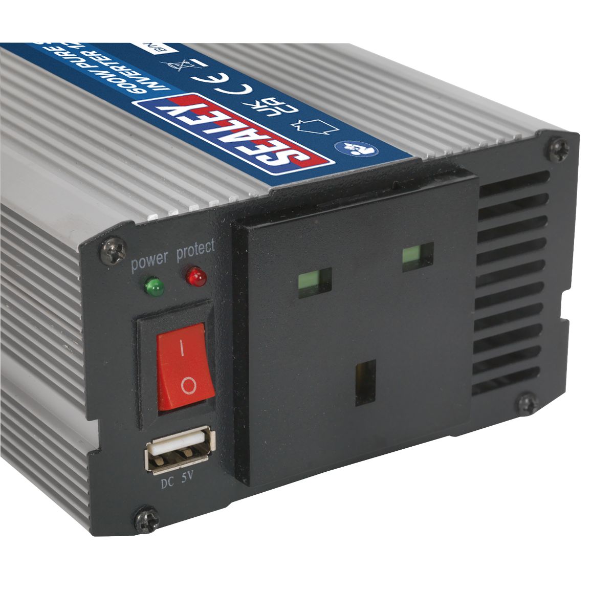 Sealey Pure Sine Wave Power Inverter 600W 12V - Image 2
