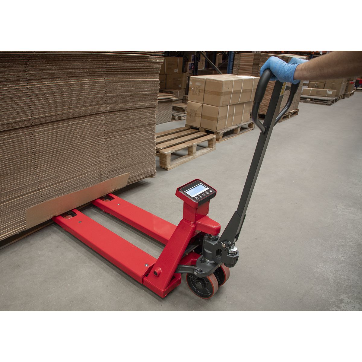 Sealey Pallet Truck with Scales 1150 x 555mm 2000kg Capacity - Image 7
