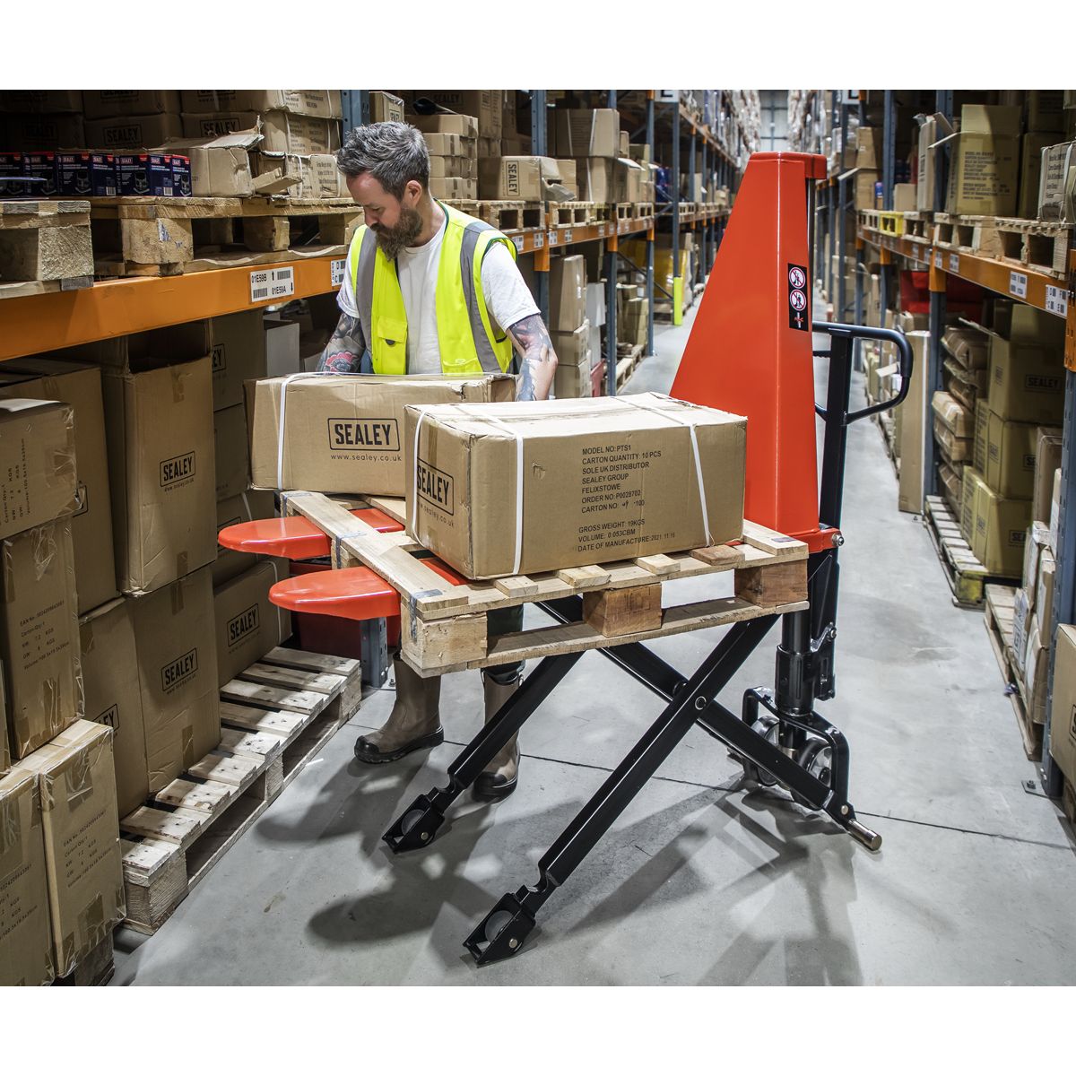Sealey High Lift Pallet Truck 1170 x 540mm 1000kg Capacity - Image 8
