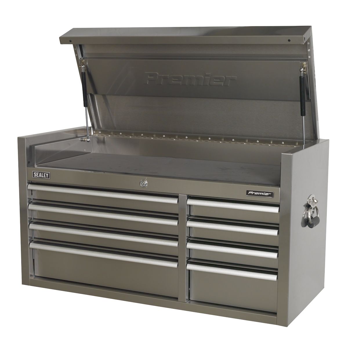 Sealey Premier Heavy-Duty Topchest 8 Drawer Extra-Wide 1055mm - Stainless Steel - Image 3
