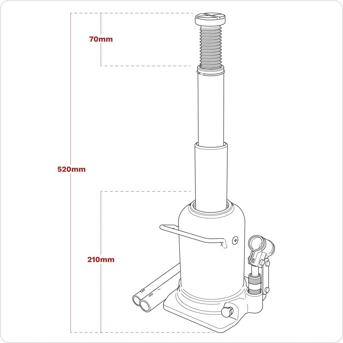 Sealey Viking Telescopic Bottle Jack 10 Tonne - Image 2