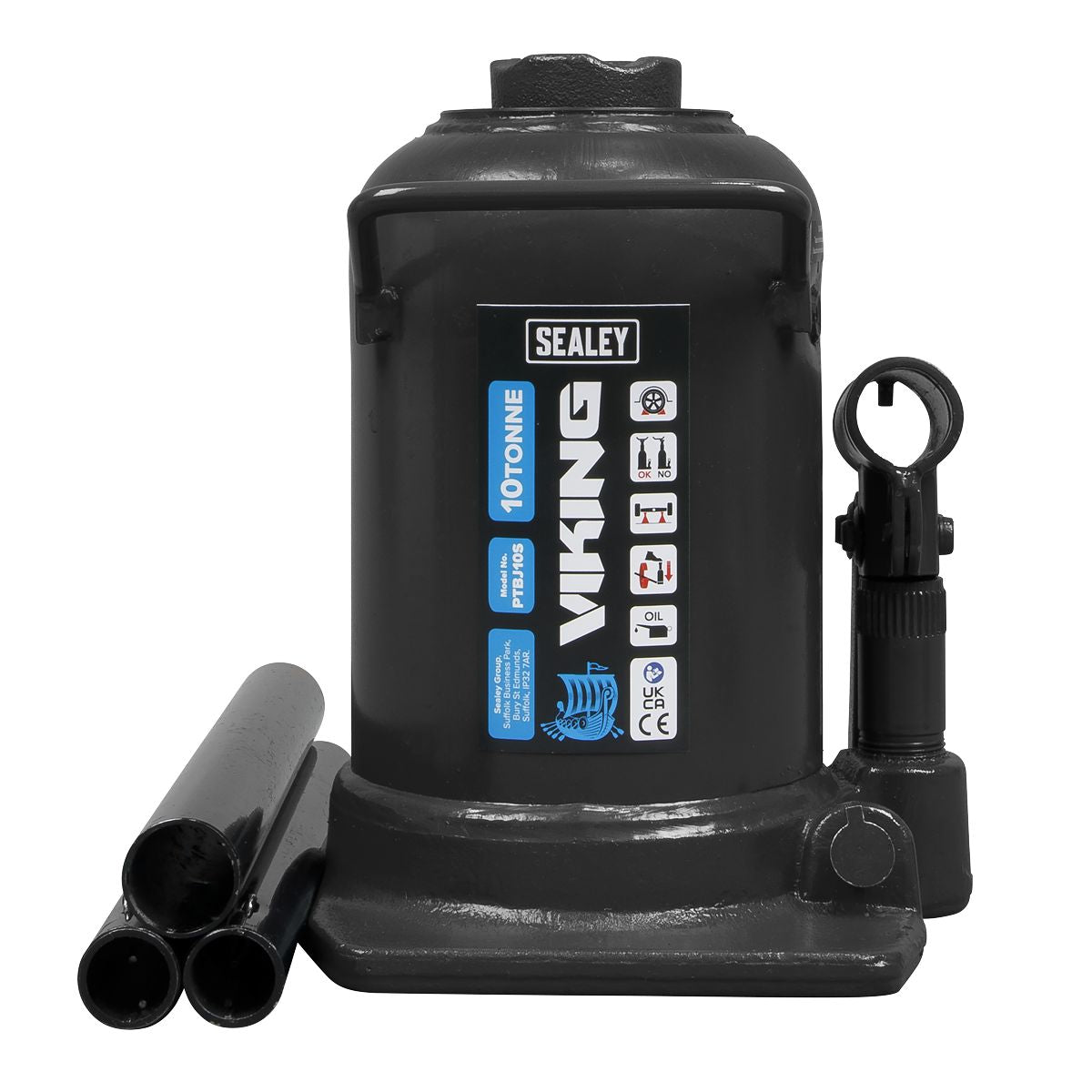 Sealey Viking Telescopic Bottle Jack 10 Tonne - Image 3