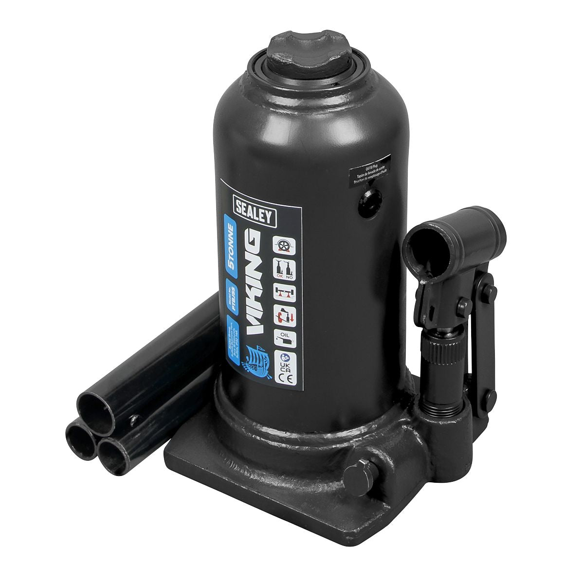 Sealey Viking Telescopic Bottle Jack 5 Tonne - Image 1