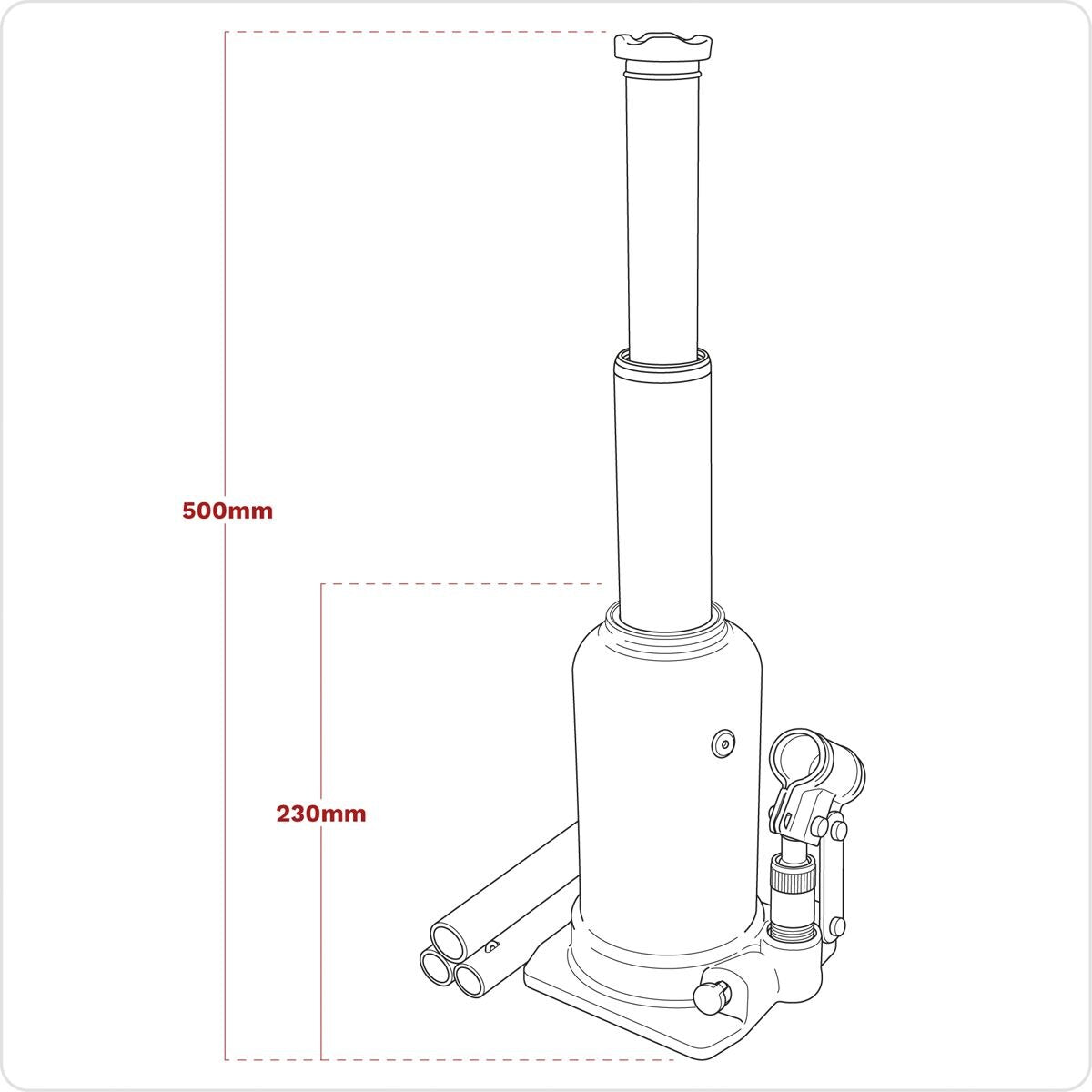 Sealey Viking Telescopic Bottle Jack 5 Tonne - Image 5