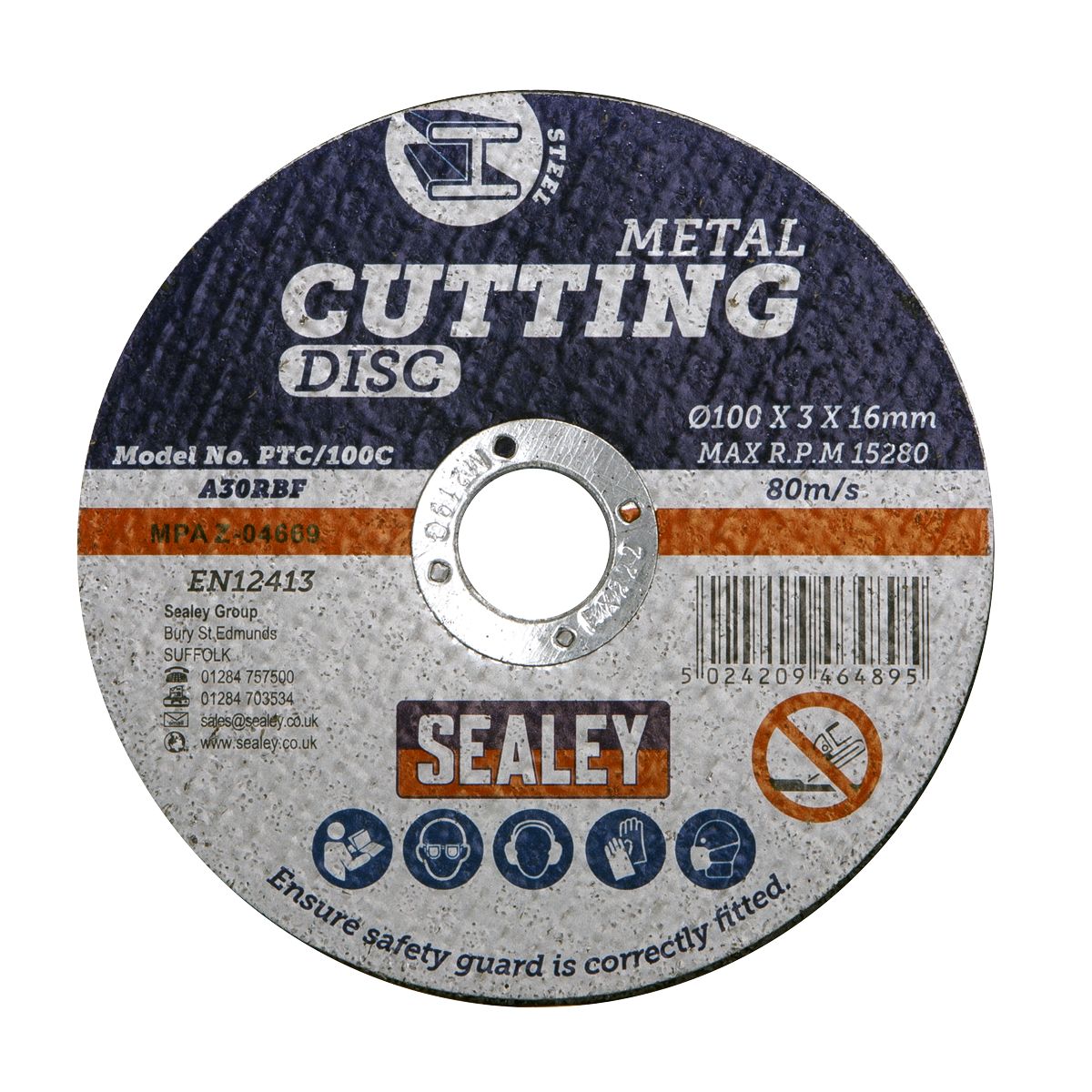 Sealey 100 x 3mm Cutting Disc 16mm Bore - Pack of 50 - Image 3